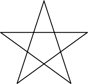 Stern zeichnen 5 zacken